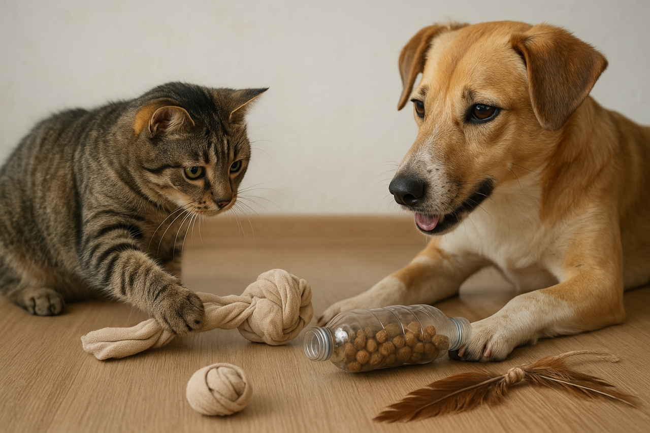 Evde Doğal Malzemelerle Kedi/Köpek Oyuncağı Yapımı