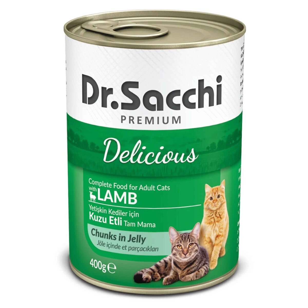 Dr.Sacchi Yetişkin Kedi Konservesi Kuzu Etli 400gr