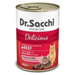 Dr.Sacchi Yetişkin Kedi Konservesi Sığır Etli 400gr