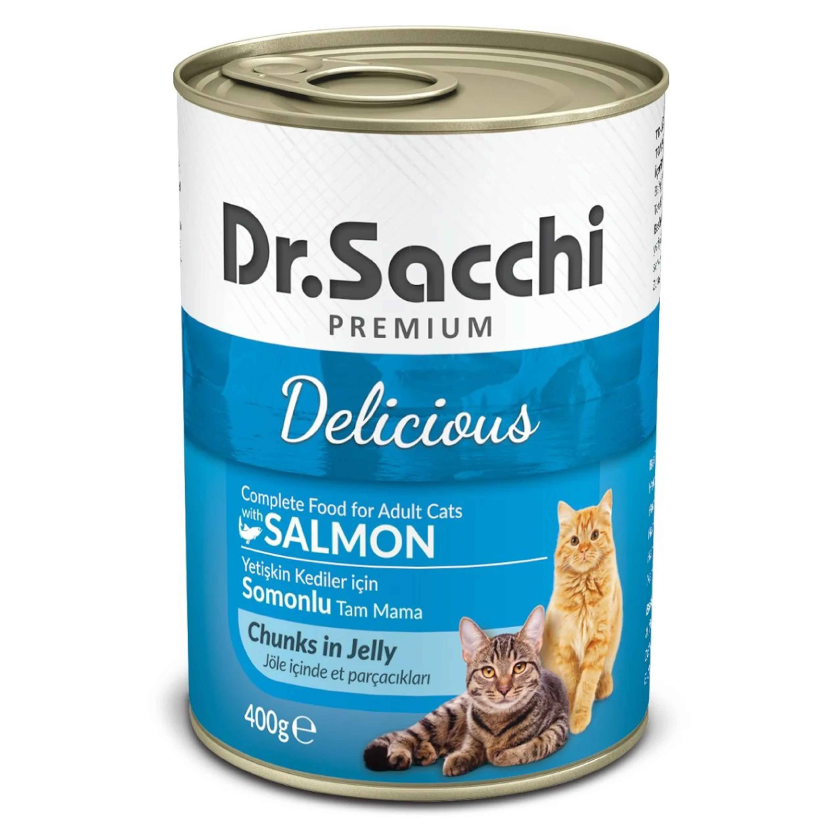 Dr.Sacchi Yetişkin Kedi Konservesi Somonlu 400gr