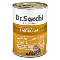 Dr.Sacchi Yetişkin Kedi Konservesi Tavuk Ve Hindili 400 Gr