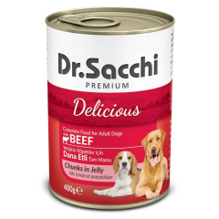 Dr.Sacchi Yetişkin Köpek Konservesi Sığır Etli 400gr
