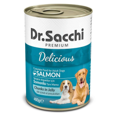 Dr.Sacchi Yetişkin Köpek Konservesi Somonlu 400gr