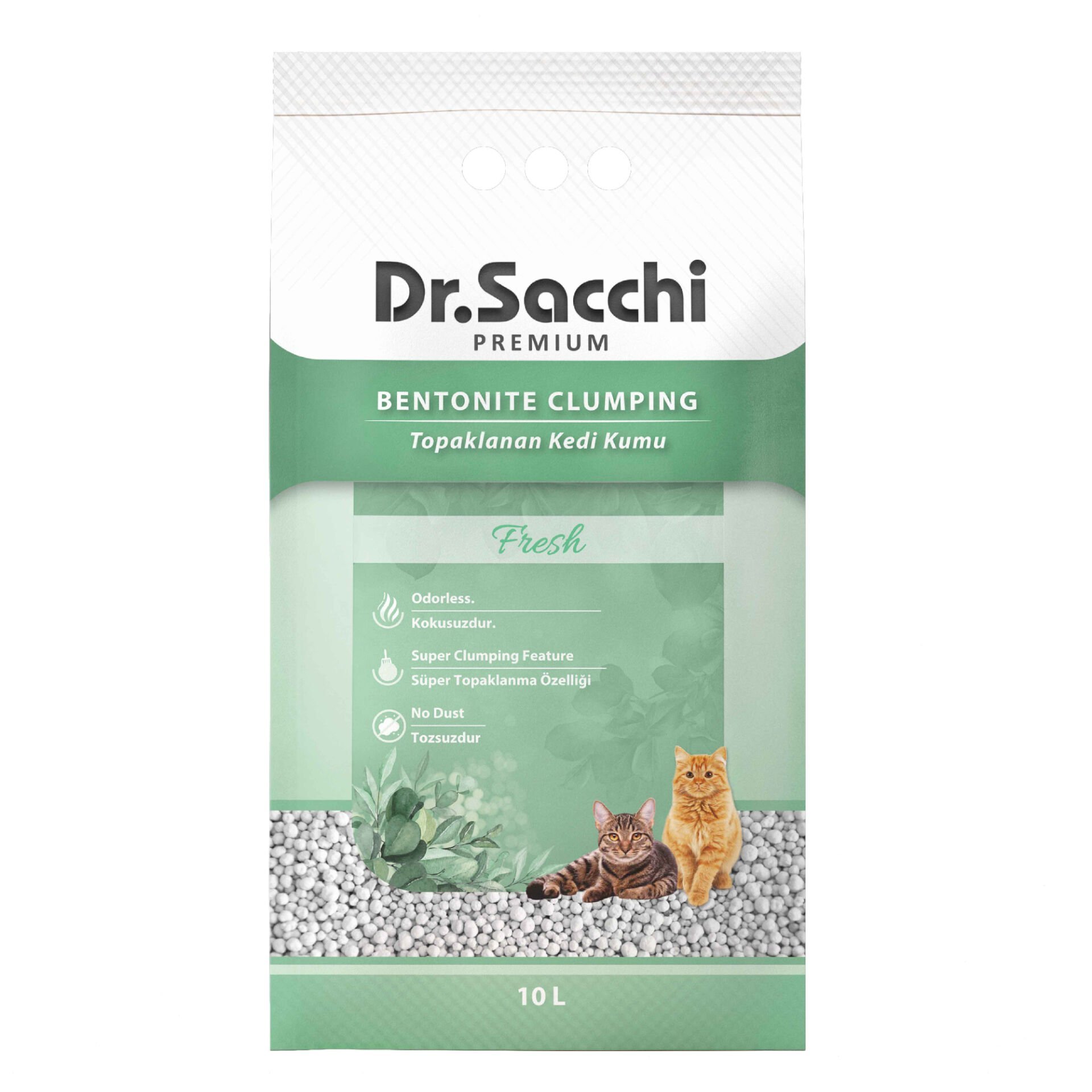 Dr.Sacchi Fresh Bentonit Kedi Kumu 10 Lt 1 Adet
