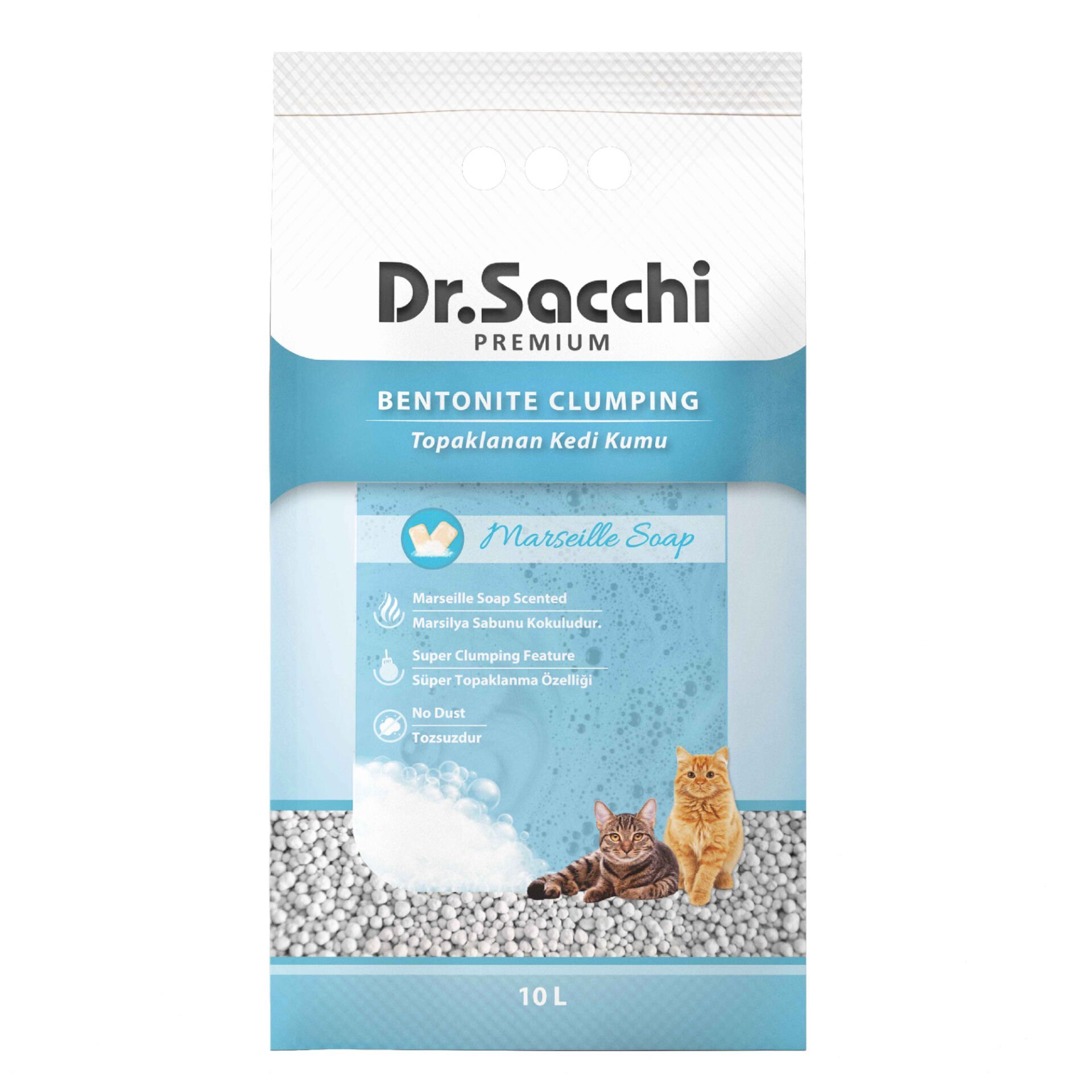 Dr.Sacchi Marsilya Sabunu Kokulu Bentonit Kedi Kumu 10 Lt