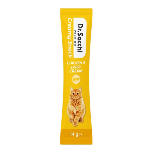 Dr.Sacchi Creamy Snack Chicken&Liver Sıvı Kedi Ödülü 14gr
