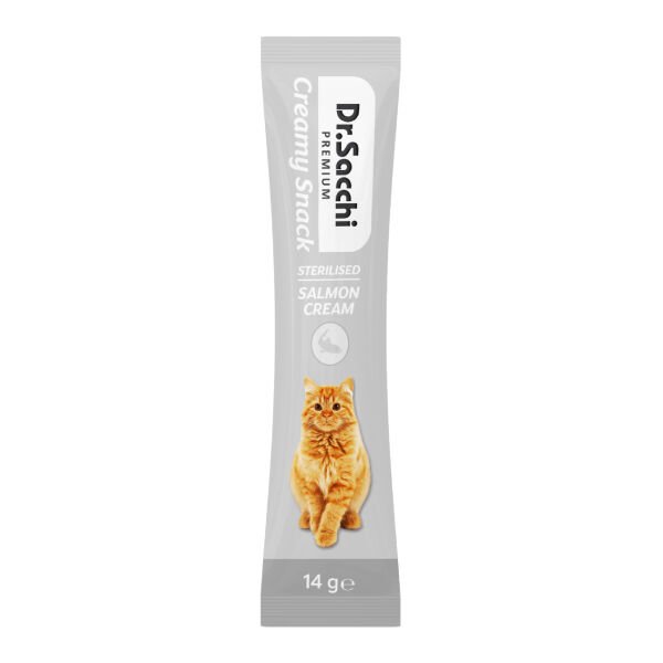 Dr.Sacchi Creamy Snack Sterilised Salmon Sıvı Kedi Ödülü 14gr