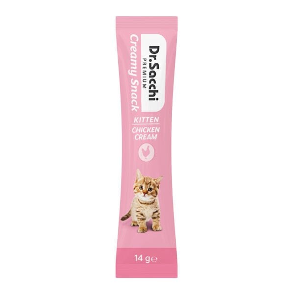Dr.Sacchi Creamy Snack Kitten Chicken Sıvı Kedi Ödülü 14gr