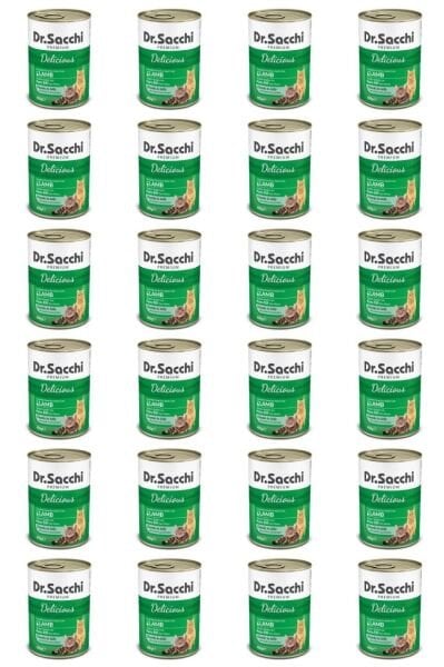 Dr.Sacchi Yetişkin Kedi Konservesi Kuzu Etli 400gr 1 Koli